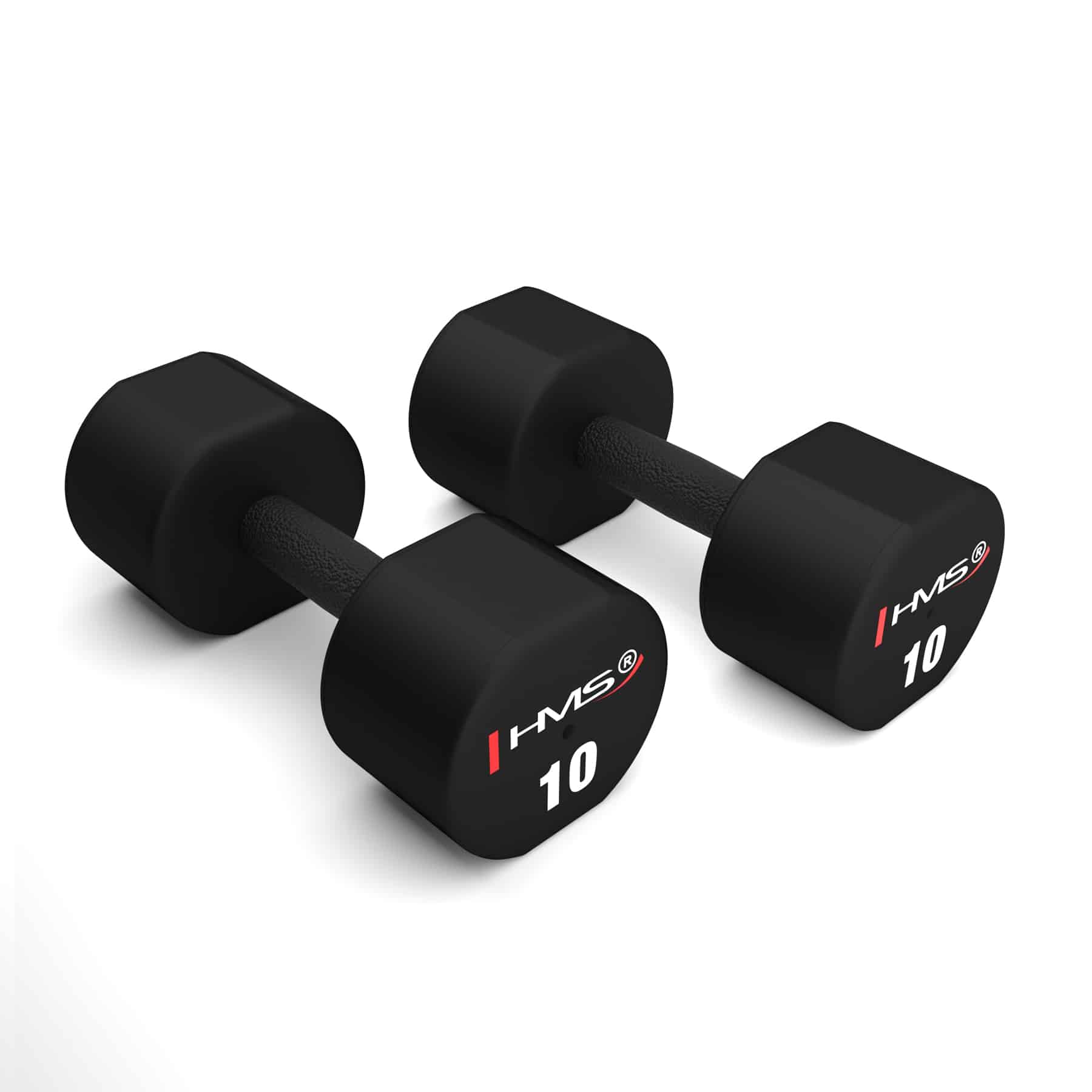 Mustat TPU käsipainot 2 x 10 kg - HMS HPT10