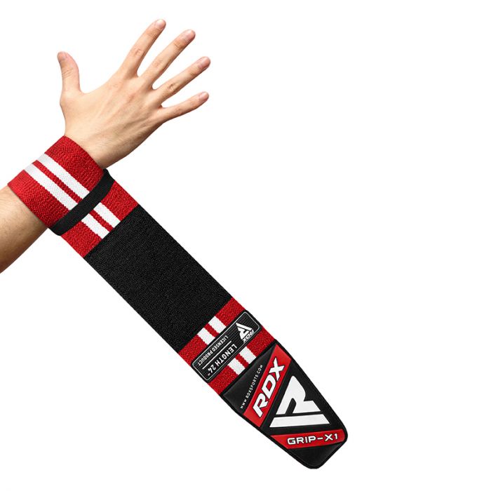 RDX Gym Wrist Wraps W4 -rannesiteet - punainen M 24"