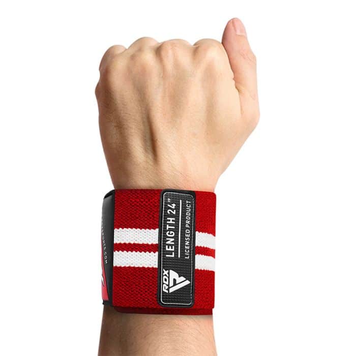 RDX Gym Wrist Wraps W4 -rannesiteet - punainen S 18"
