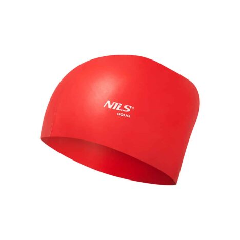 Uimalakki pitkille hiuksille NQC Solid Silicone NILS AQUA - Punainen