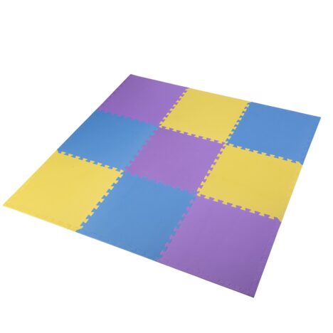 Multipack Puzzle värikäs palamatto 180 x 180 x 1 cm One Fitness - Sininen-Lila-Keltainen