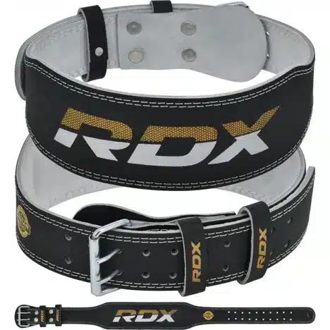 RDX 4 Inch Leather Weightlifting Gym Belt