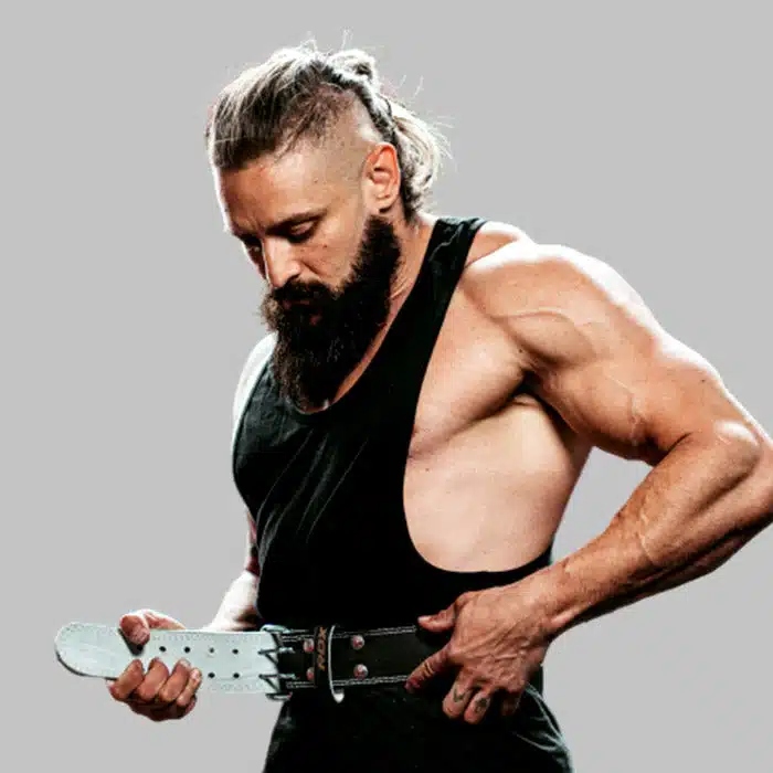 RDX 4 Inch Leather Weightlifting Gym Belt - Image 5